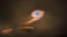 تیمی بین‌المللی از دانشمندان یک جفت سیاهچاله فوق عظیم را حین مدارگردی حول یکدیگر کشف کرده‌اند.