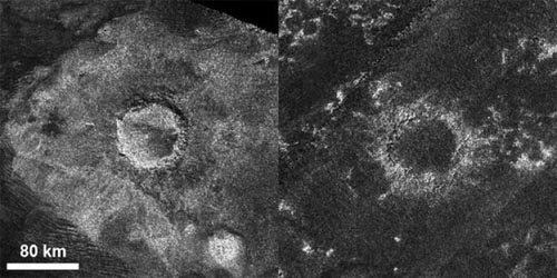 تیتان متفاوت با قمرهای دیگر زحل که هزاران گودال‌ باستانی خود را به نمایش می‌گذارند، با ظاهری آبله‌گون نمی‌تواند خود را نمایش دهد. چراکه گودال‌های تیتان از سطح آن پاک شده‌اند!