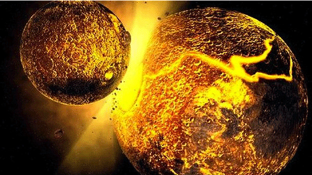 پژوهشگران آثاری از یک جهان دیگر را کشف کرده اند که بر اثر برخورد آن با زمین میلیاردها سال پیش، ماه شکل گرفت.
