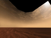 مریخ نورد فرصت در یک فرصت استثنائی توانست نمائی بسیار جالب از آسمان مریخ را به تصویر بکشد.