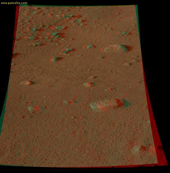 عینک های سه بعدی خود را به چشم بزنید و به شمالگان مریخ نگاه کنید.