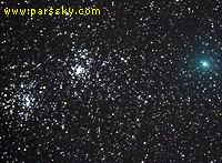 دنباله دار آسمان شمالی Hartley 2 به سرعت در منطقه ای بین صورت های فلکی ذات الکرسی و برساوش طی مسیر میکند.
