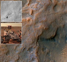 مدارگرد اکتشافی مریخ (MRO)‌ ناسا تصاویری دیدنی از حرکت مریخ‌نورد کنجکاوی بر سطح سیاره سرخ تهیه کرده است.