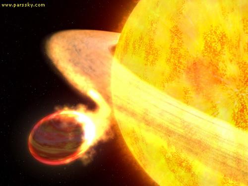 تلسکوپ فضایی هابل با بهره گیری از ابزار جدید خود توانست شاهد بلعیده شدن یکی از داغ ترین سیارات فراخورشیدی توسط ستاره همراهش باشد.