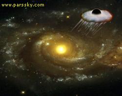 
ستاره هائی که در مسیر این سیاهچاله ها به دام می افتند و متلاشی می شوند مسیر تبعید آنها را مشخص می کنند. 
