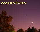 صبح سه شنبه 10 اسفند ماه 1389 آسمان صبحگاهی شاهد صحنه ای زیبا از مقارنه ماه و زهره خواهد بود.