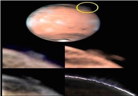 توده‌های ابرمانند مشاهده‌شده بر فراز مریخ در سال 2012، دانشمندان حاضر در پروژه‌های مطالعه جو این جرم کیهانی را سردرگم کرده است.
