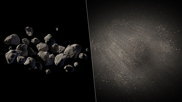 دانشمندان به تازگی دریافتند که نیروی گرانش به تنهایی توان کنارهم نگه داشتن خرده سیارک ها را ندارد.