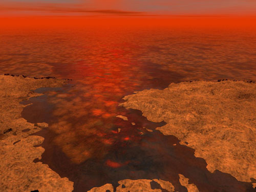مطالعات جدید دانشمندان نشان می‌دهد احتمالاً یخ‌های شناوری در دریاها و دریاچه‌های قمر بزرگ زحل، تیتان، وجود دارد.