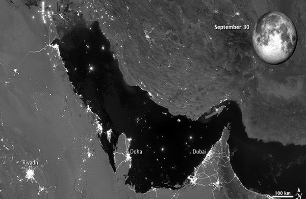 ماهواره suomi npp این تصاویر زیبا را در تاریخ 9و14و19و24مهرماه امسال تهیه کرده است.