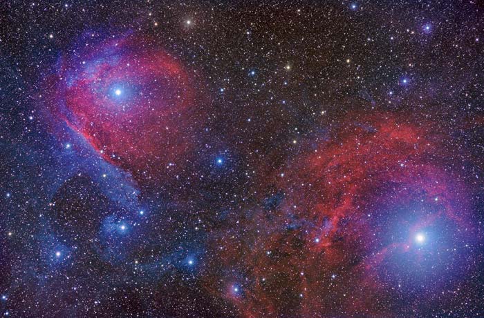 پرنور شدن نور ستارگان مجاور در مقابل نور ستارگان پس زمینه به دلیل وجود غبار کیهانی