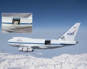 ناسا یک تلسکوپ 17 تنی با قطر کارآمد 2.4 متری را بر روی یک هواپیماجت 747 بوئینگ نصب کرده تا به عنوان یک رصدخانه پرنده برای بررسی ستارگان مورد استفاده قرار گیرد.
